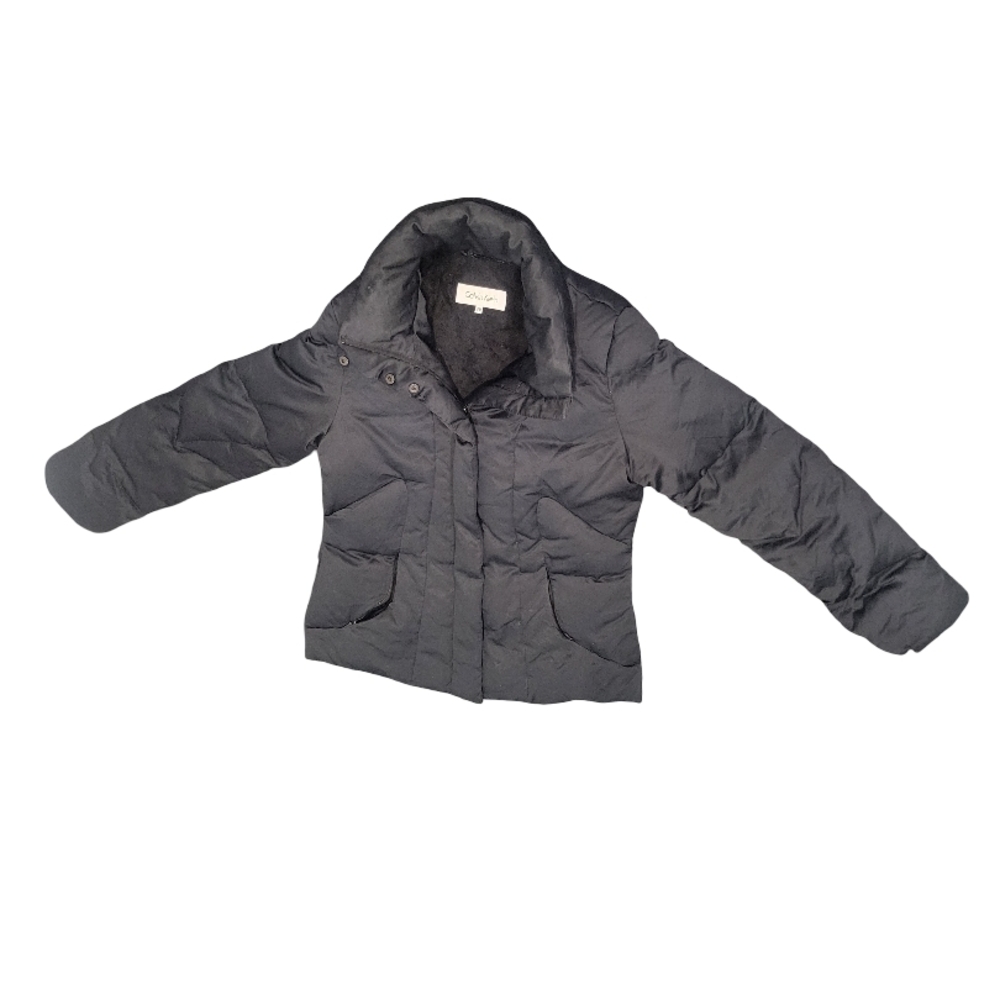 Calvin Klein Womens Black Puffer Winter Jacket - Size Petite Medium